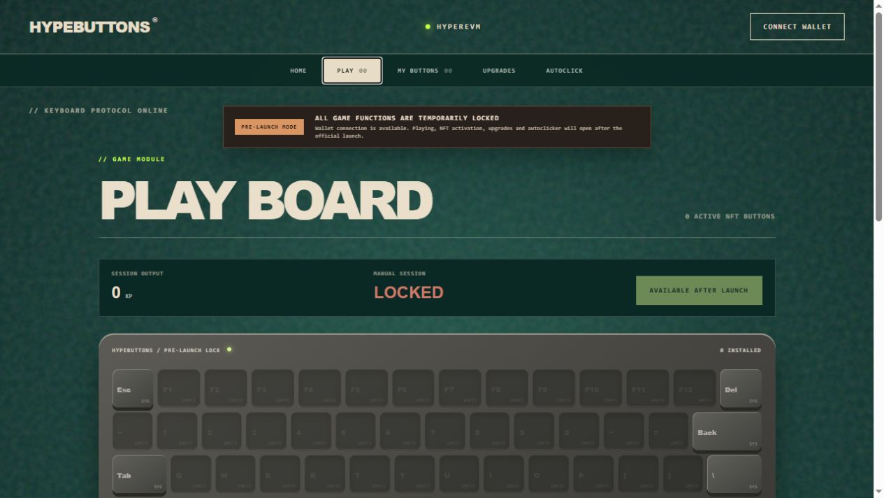 HypeButtons Play keyboard interface